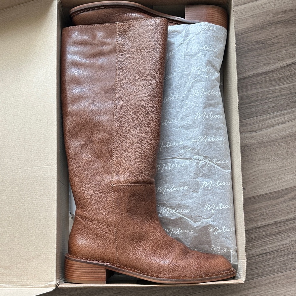 Matisse Brown Leather Knee-High Boots new